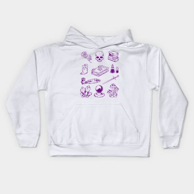 For witches - Aestethic Witchcore Kids Hoodie by Modern Medieval Design